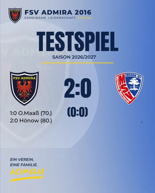Endstand im Testspiel 💙🤍💛