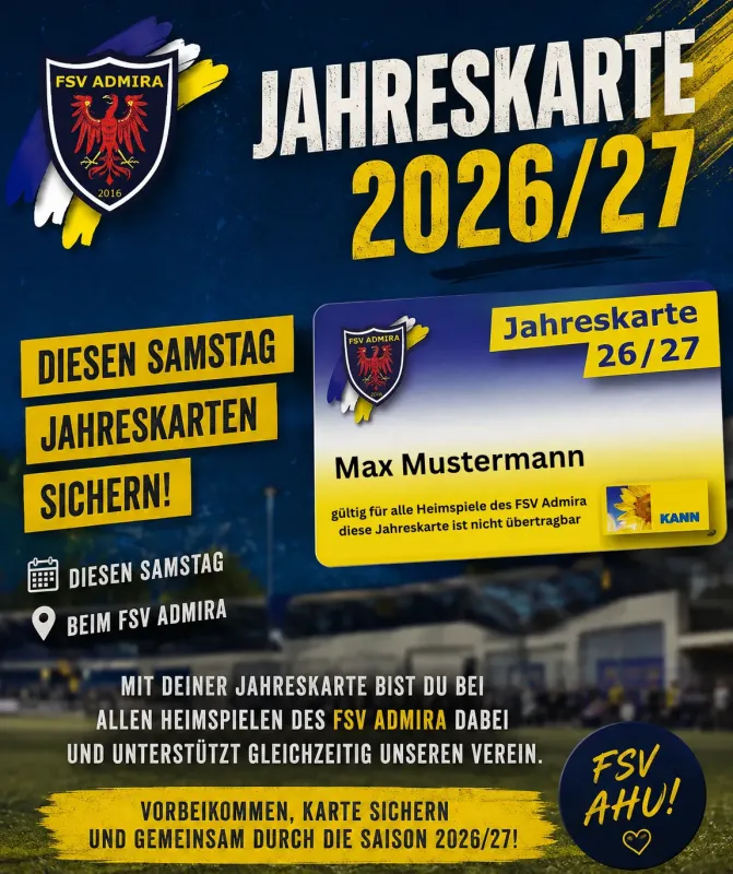 Jahreskarten Saison 2026/27 💙🤍💛