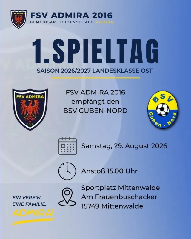 ES GEHT WIEDER LOS! – 1. SPIELTAG 💙🤍💛