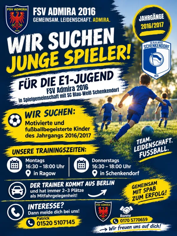 JUNGE KICKER GESUCHT! 💙🤍💛
