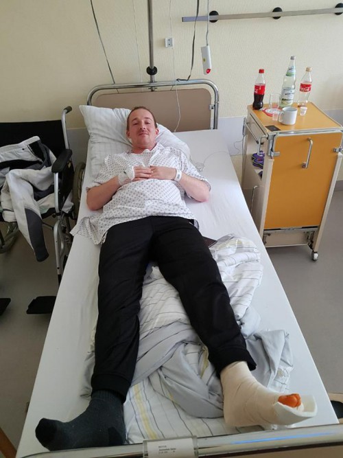 Schwere Fußverletzung von Stefan Sommerfeld