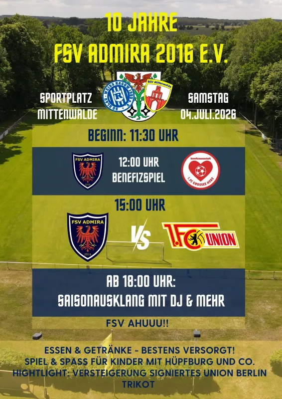 FSV Admira 2016 feiert 10-Jähriges Jubiläum