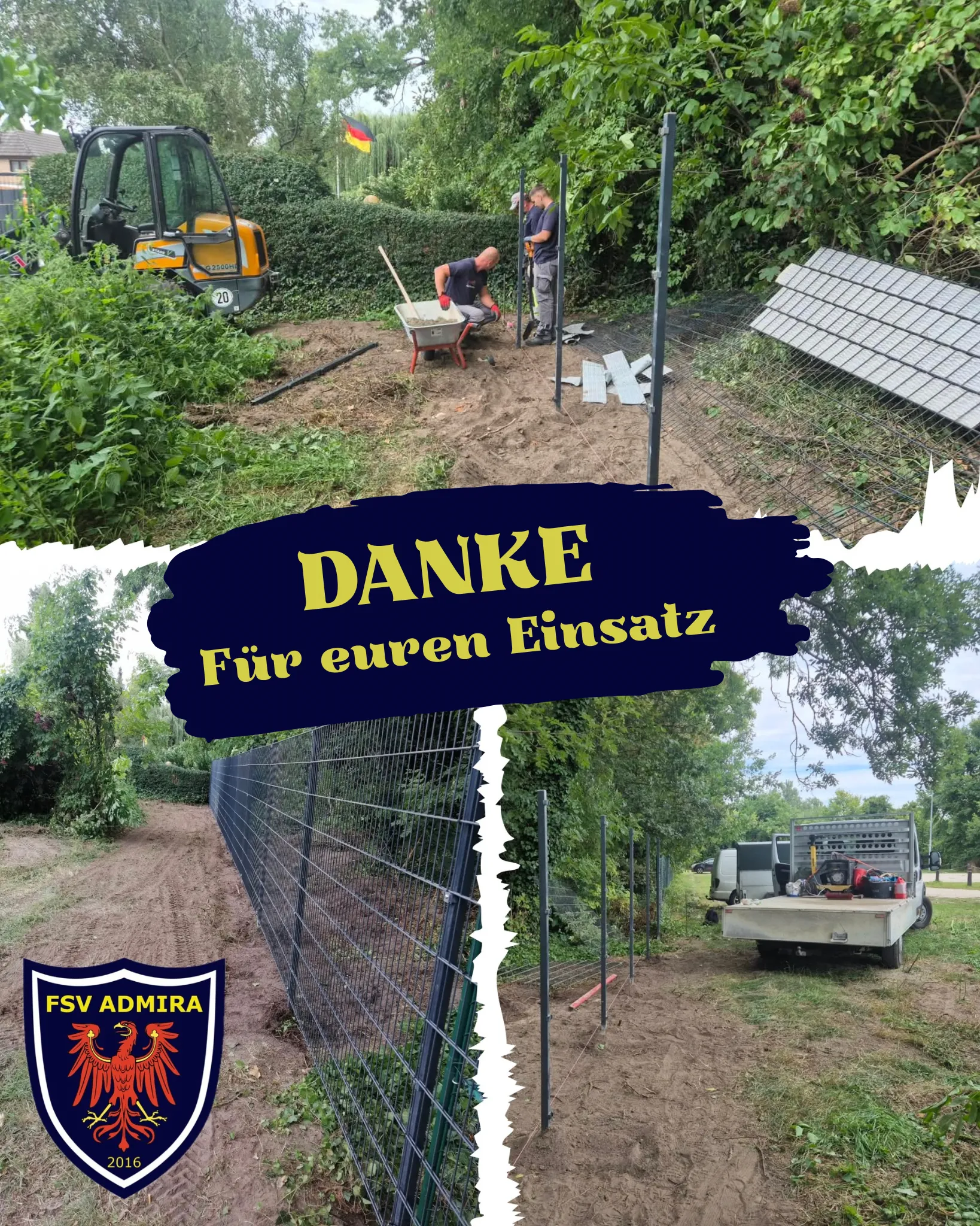 Ein neuer Zaun für unsere Sportanlage in Mittenwalde – DANKE! 🙏