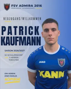 Willkommen beim FSV Admira, Patrick! 💙🤍💛