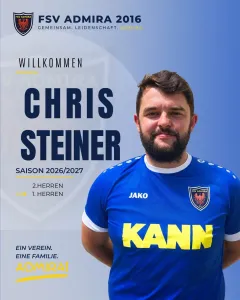 Willkommen im 1. Männerbereich, Chris! 💙🤍💛