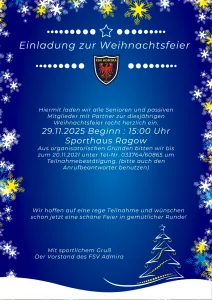 Weihnachtsfeier passive Mitglieder & Senioren